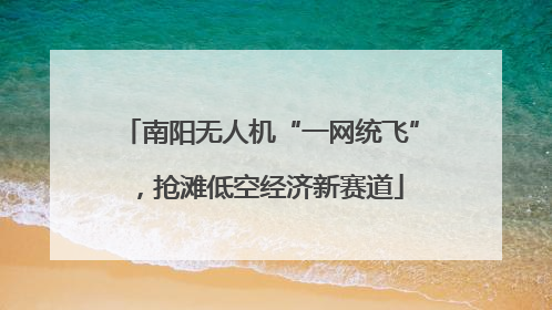 南阳无人机“一网统飞”，抢滩低空经济新赛道