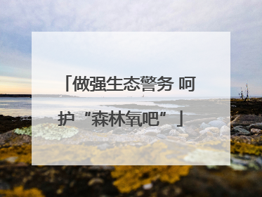做强生态警务 呵护“森林氧吧”