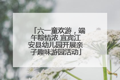 六一童欢游，端午粽情浓 宜宾江安县幼儿园开展亲子趣味游园活动