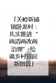 关岭新铺镇卧龙村：扎实推进“两清两改两治理” 绘就乡村宜居新图景