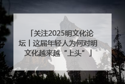 关注2025明文化论坛丨这届年轻人为何对明文化越来越“上头”
