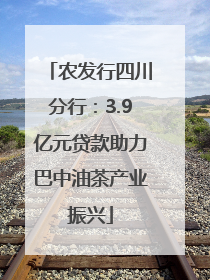 农发行四川分行：3.9亿元贷款助力巴中油茶产业振兴
