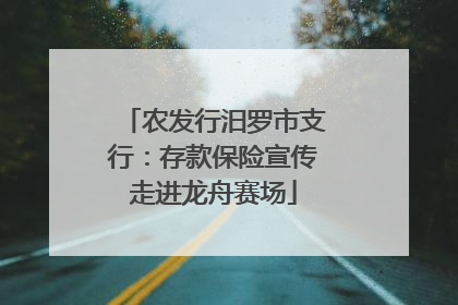 农发行汨罗市支行：存款保险宣传走进龙舟赛场
