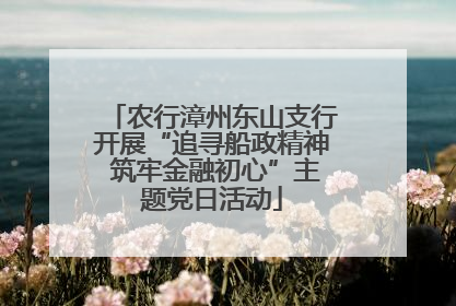 农行漳州东山支行开展“追寻船政精神 筑牢金融初心”主题党日活动