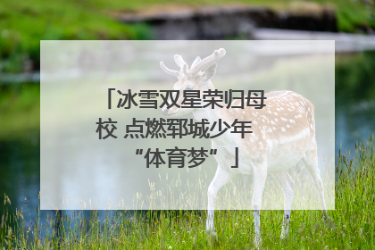 冰雪双星荣归母校 点燃郓城少年“体育梦”
