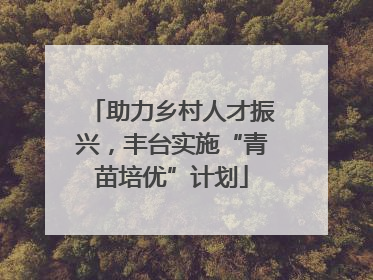 助力乡村人才振兴，丰台实施“青苗培优”计划