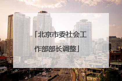 北京市委社会工作部部长调整