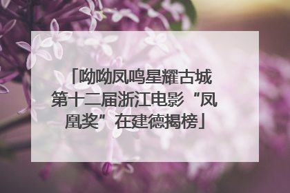 呦呦凤鸣星耀古城 第十二届浙江电影“凤凰奖”在建德揭榜