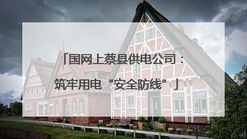 国网上蔡县供电公司：筑牢用电“安全防线”