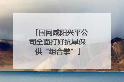 国网咸阳兴平公司全面打好抗旱保供“组合拳”
