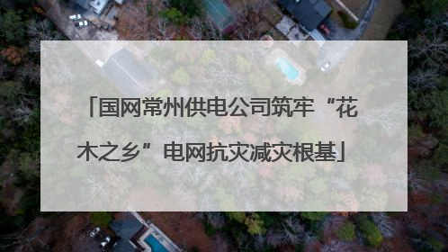 国网常州供电公司筑牢“花木之乡”电网抗灾减灾根基