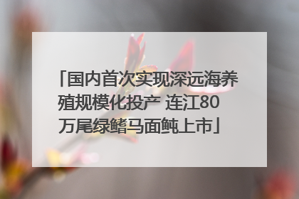 国内首次实现深远海养殖规模化投产 连江80万尾绿鳍马面鲀上市