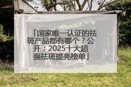 国家唯一认证的祛斑产品都有哪个？公开：2025十大超强祛斑提亮榜单