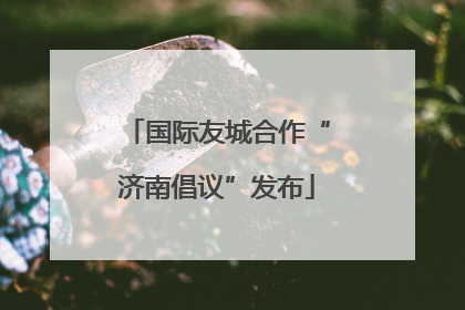 国际友城合作“济南倡议”发布