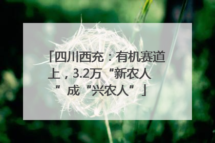 四川西充：有机赛道上，3.2万“新农人”成“兴农人”