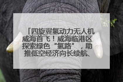 四旋翼氢动力无人机威海首飞！威海临港区探索绿色“氢路”，助推低空经济向长续航、大载重“进化”