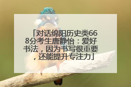 对话绵阳历史类668分考生唐静怡：爱好书法，因为书写很重要，还能提升专注力