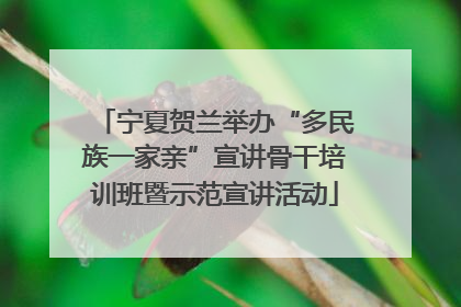 宁夏贺兰举办“多民族一家亲”宣讲骨干培训班暨示范宣讲活动