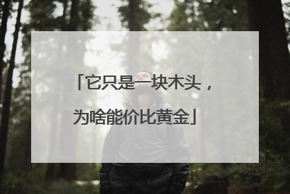 它只是一块木头，为啥能价比黄金