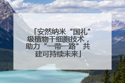 安然纳米“国礼”级植物干细胞技术，助力“一带一路”共建可持续未来