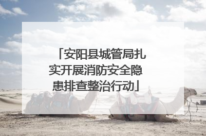 安阳县城管局扎实开展消防安全隐患排查整治行动