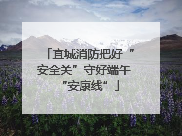 宜城消防把好“安全关”守好端午“安康线”