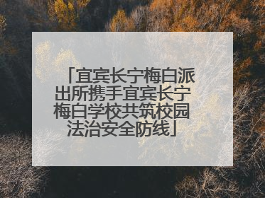 宜宾长宁梅白派出所携手宜宾长宁梅白学校共筑校园法治安全防线