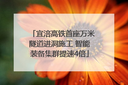 宜涪高铁首座万米隧道进洞施工 智能装备集群提速4倍