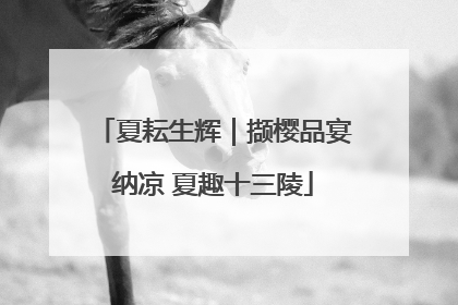 夏耘生辉｜撷樱品宴纳凉 夏趣十三陵