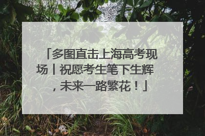 多图直击上海高考现场丨祝愿考生笔下生辉，未来一路繁花！