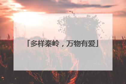 多样秦岭，万物有爱