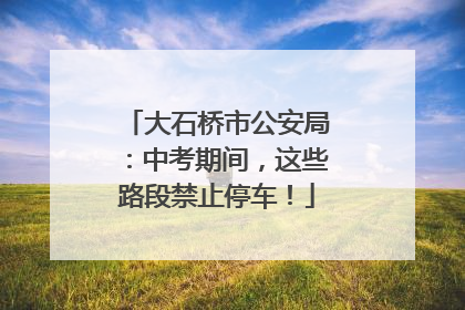大石桥市公安局：中考期间，这些路段禁止停车！
