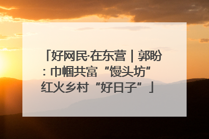 好网民·在东营｜郭盼：巾帼共富“馒头坊” 红火乡村“好日子”