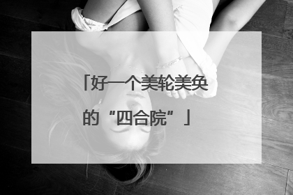 好一个美轮美奂的“四合院”