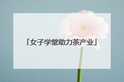 女子学堂助力茶产业