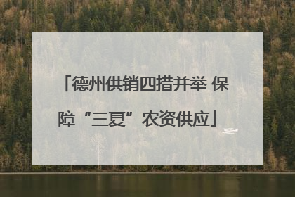 德州供销四措并举 保障“三夏”农资供应