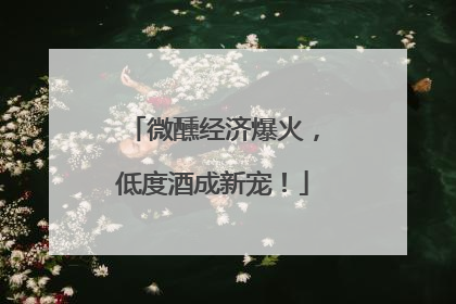 微醺经济爆火，低度酒成新宠！