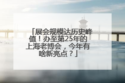 展会规模达历史峰值！办至第25年的上海老博会，今年有啥新亮点？