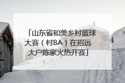 山东省和美乡村篮球大赛（村BA）在招远大户陈家火热开赛