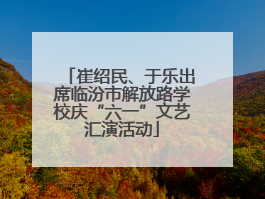 崔绍民、于乐出席临汾市解放路学校庆“六一”文艺汇演活动