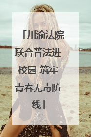 川渝法院联合普法进校园 筑牢青春无毒防线