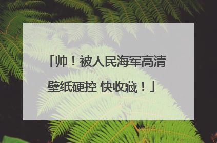 帅！被人民海军高清壁纸硬控 快收藏！