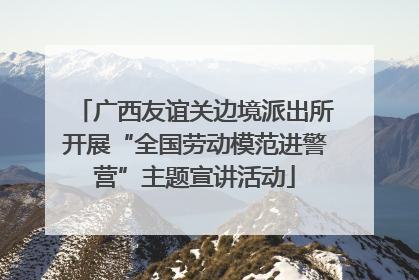 广西友谊关边境派出所开展“全国劳动模范进警营”主题宣讲活动