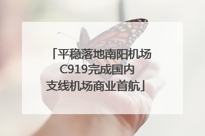 平稳落地南阳机场 C919完成国内支线机场商业首航