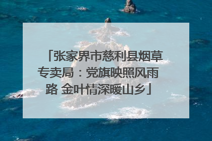 张家界市慈利县烟草专卖局：党旗映照风雨路 金叶情深暖山乡