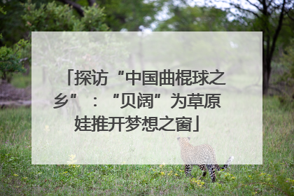 探访“中国曲棍球之乡”：“贝阔”为草原娃推开梦想之窗