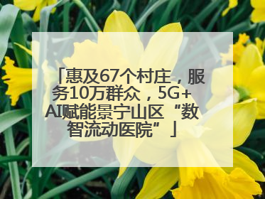 惠及67个村庄，服务10万群众，5G+AI赋能景宁山区“数智流动医院”