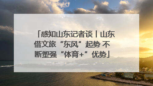 感知山东记者谈丨山东借文旅“东风”起势 不断塑强“体育+”优势