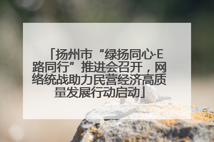 扬州市“绿扬同心·E路同行”推进会召开，网络统战助力民营经济高质量发展行动启动