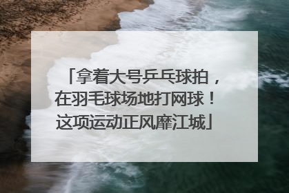 拿着大号乒乓球拍，在羽毛球场地打网球！这项运动正风靡江城